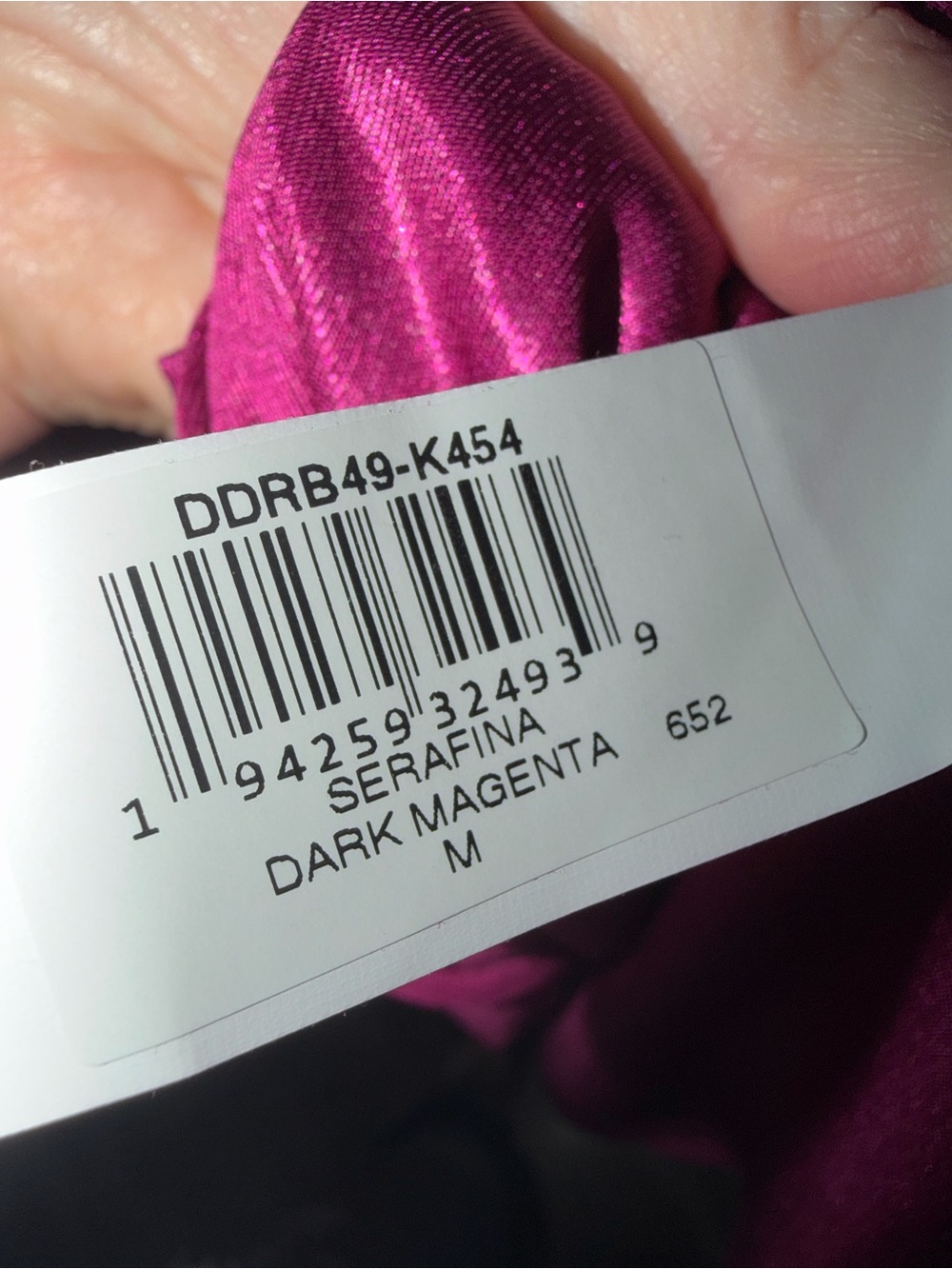 Dress the Population Fuchsia V-Neck Maxi Dress with Pockets - Picture 7 of 10